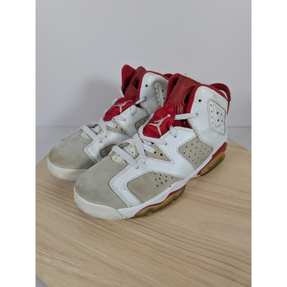 Air Jordan 6 Retro Alternate Hare Size 6.5Y Youth Womens Sz 8 White Red Sneakers - Picture 6 of 14